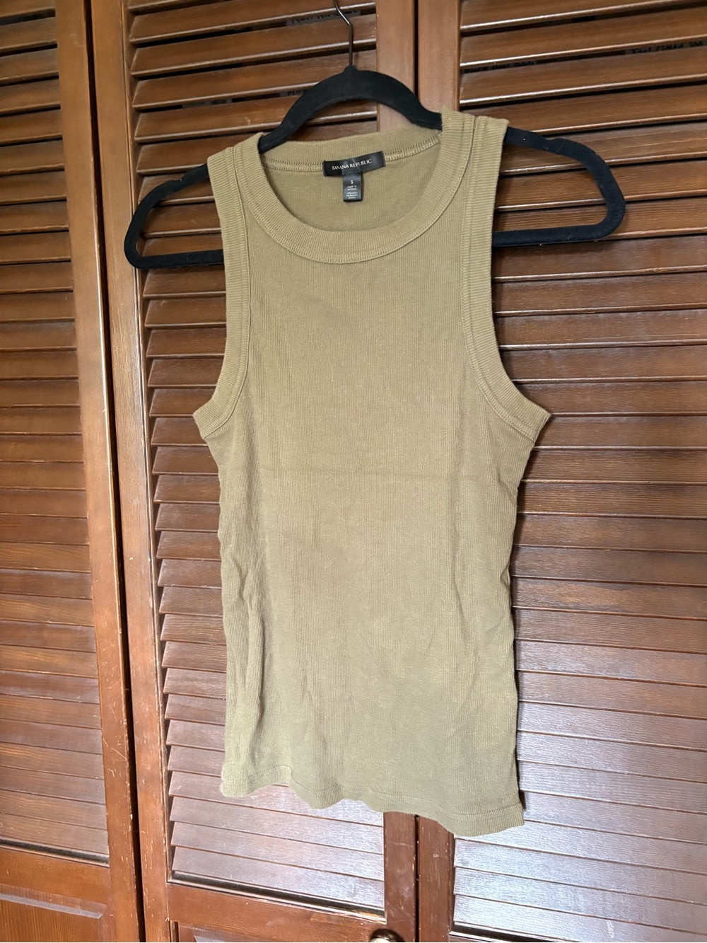 Banana Republic Olive Green Ribbed Sleeveless Tank